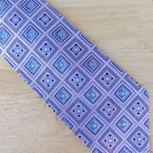 XMI Sophisticated Geometric Purple Tie